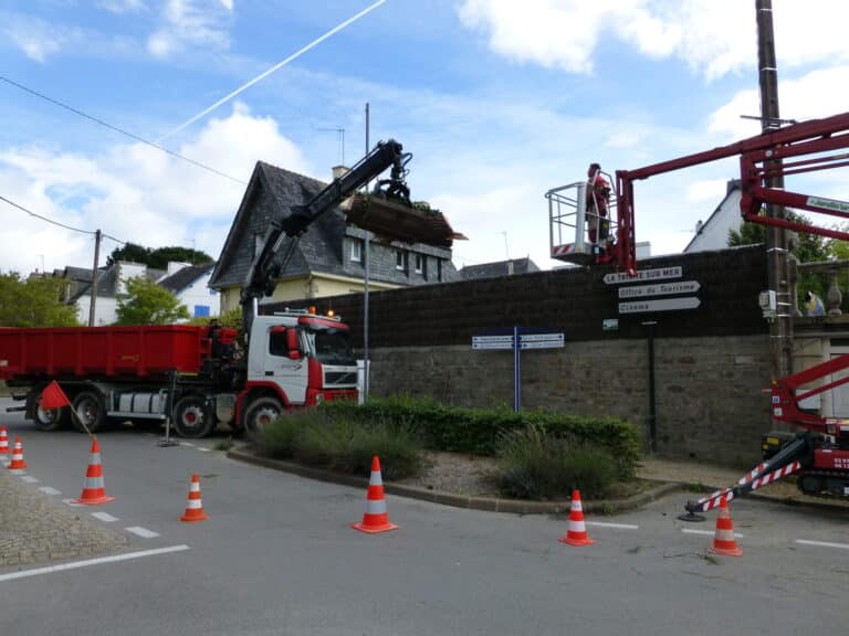 Evacuation dun pin apres demontage Carnac - Auray Vannes